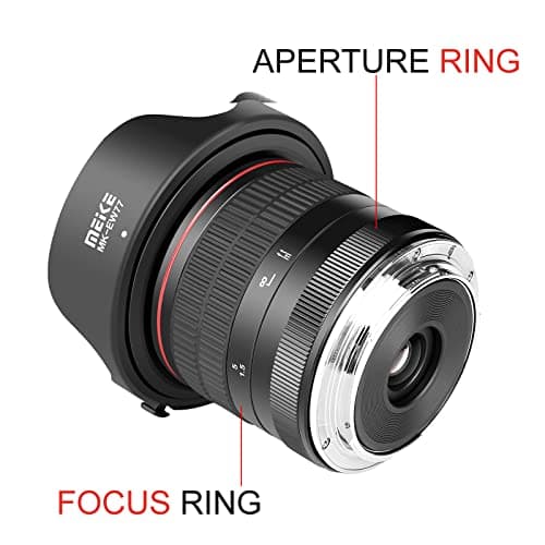 Meike 8mm f/3.5 Wide Angle Fisheye Lens for Canon DSLR Cameras with APS-C/Full Frame 3