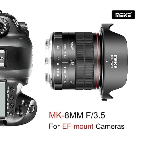 Meike 8mm f/3.5 Wide Angle Fisheye Lens for Canon DSLR Cameras with APS-C/Full Frame 4