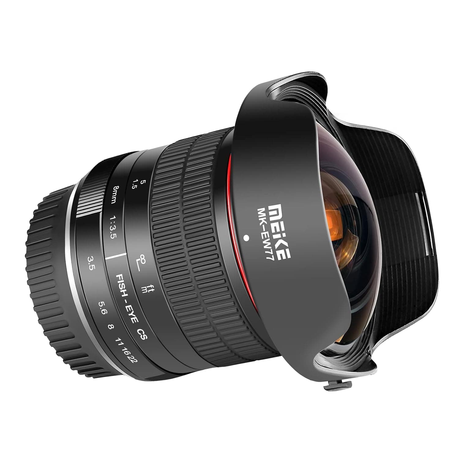 Meike 8mm f/3.5 Wide Angle Fisheye Lens for Canon DSLR Cameras with APS-C/Full Frame 8