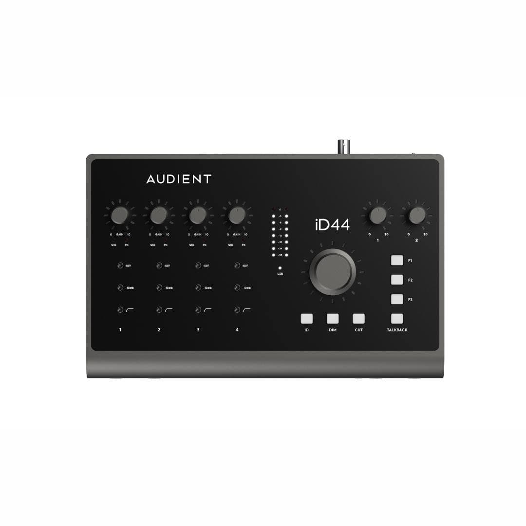 Audient iD44 MKii 20-in/24-out USB-C Audio Interface with 24-bit/96kHz Resolution, 4 Mic Preamps, 2 Instrument Inputs, 16-channel ADAT I/O, DSP Mixer, and 2 Headphone Outputs 7