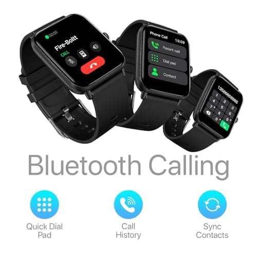 Fire-Boltt Ninja Call Pro Bluetooth Calling Smart Watch, 1.69″ HD Display,Dual Chip,AI Voice Assistant, 120+ Sports Modes, SpO2 & Heart Rate Monitor, Fitness Tracker Smartwatch for Men & Women - Black 3
