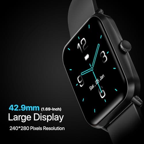 Fire-Boltt Ninja Call Pro Bluetooth Calling Smart Watch, 1.69″ HD Display,Dual Chip,AI Voice Assistant, 120+ Sports Modes, SpO2 & Heart Rate Monitor, Fitness Tracker Smartwatch for Men & Women - Black 4