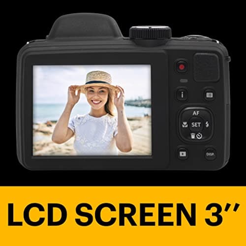 KODAK PIXPRO AZ405-BK 20MP Digital Camera 40X Optical Zoom 24mm Wide Angle Lens Optical Image Stabilization 1080P Full HD Video 3" LCD Vlogging Camera (Black) | 1080p Full HD Video, 24mm Wide Angle Lens, 3 Inch LCD, Bridge Camera, Scene Detection, Travel and Wildlife 4
