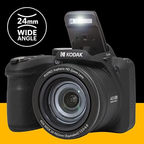 KODAK PIXPRO AZ405-BK 20MP Digital Camera 40X Optical Zoom 24mm Wide Angle Lens Optical Image Stabilization 1080P Full HD Video 3" LCD Vlogging Camera (Black) | 1080p Full HD Video, 24mm Wide Angle Lens, 3 Inch LCD, Bridge Camera, Scene Detection, Travel and Wildlife 5