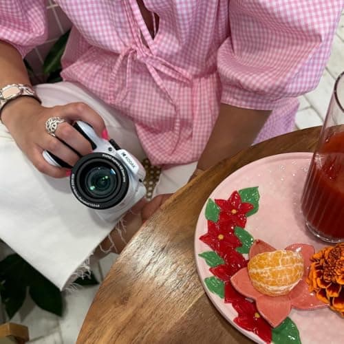 KODAK PIXPRO AZ405-WH 20MP Digital Camera 40X Optical Zoom 24mm Wide Angle Lens Optical Image Stabilization 1080P Full HD Video 3" LCD Vlogging Camera (White), Full Frame 2