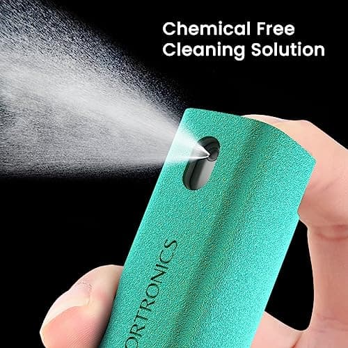 Portronics Swipe 2 Screen Cleaner & Duster with Refillable Spray Bottle, Chemical Free for Monitors & Laptop Screen, Smartphones & Tablets(Green) 3