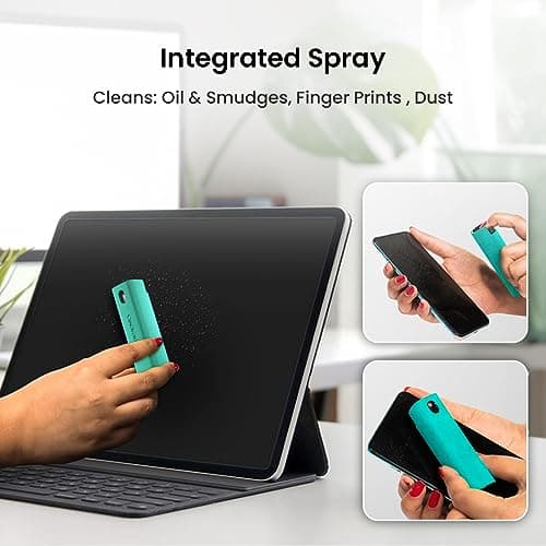 Portronics Swipe 2 Screen Cleaner & Duster with Refillable Spray Bottle, Chemical Free for Monitors & Laptop Screen, Smartphones & Tablets(Green) 5