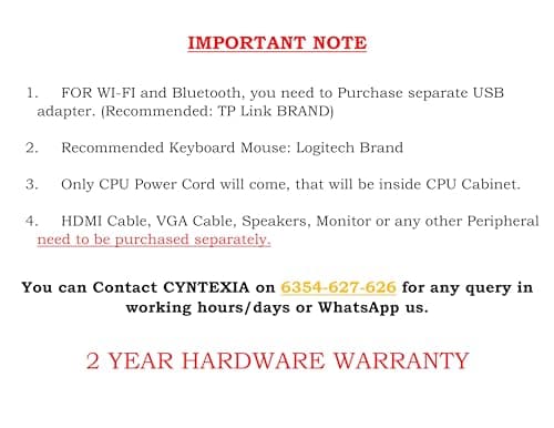 Cyntexia Core i7 Desktop Computer PC | Core i7-4th Gen | 16GB RAM | 512GB SSD | HDMI/VGA | Ethernet | USB 3.0 | Windows 11 Pro | Office 2021 | 2 Yr Warranty | Office & Home Use Desktop CPU 2
