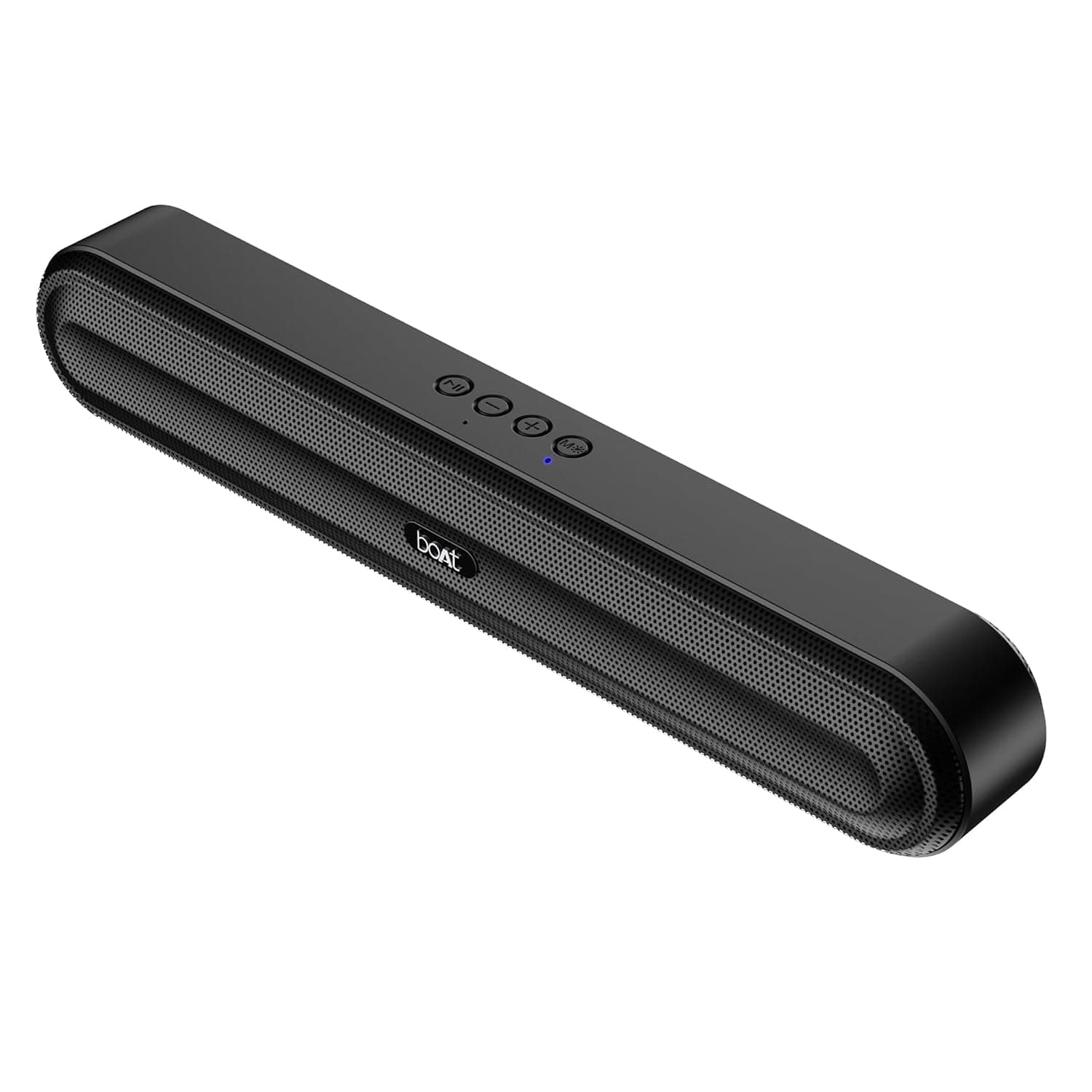 boAt Aavante Bar 490 10W Signature Sound, Dual Full-Range Drivers,7 HRS Battery, Built-in Mic,2.0 CH, Free Music Streaming on JioSaavn, Bluetooth Sound Bar, Soundbar Speaker (Classic Black) 7