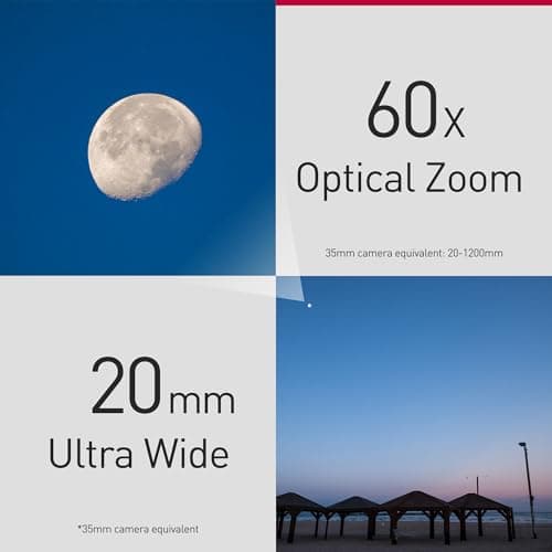 Panasonic LUMIX FZ80D Point and Shoot Digital Camera 4K Photo/Video Recording with Power Optical Image Stabilizer, Vlogging Camera with 60X Optical Zoom & 20-1200mm Wide-Angle Lens - DC-FZ80D 7