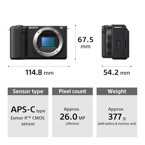 Sony Alpha ZV-E10M2 26 MP Interchangeable Lens Mirrorless Vlog Camera for Creators | APS-C Sensor | 4K 60p with 10bit 4:2:2 Recording - (Black) 3