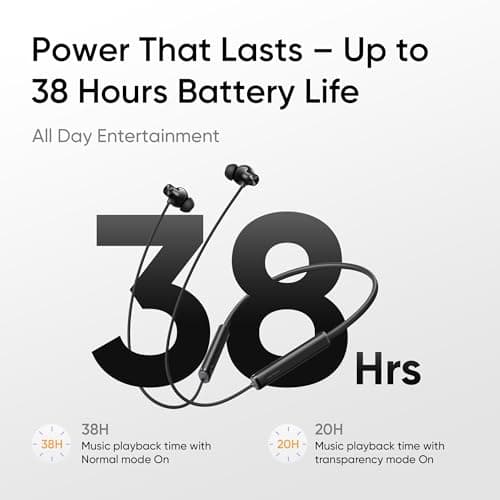 realme Buds Wireless 5 ANC in Ear Bluetooth Headphones,50dB ANC, 13.6mm Dynamic Bass Driver,360° Spatial Audio,45ms Low Latency,Upto 38hrs Playback,IP55 Rating,Dual Device Connection (Midnight Black) 4