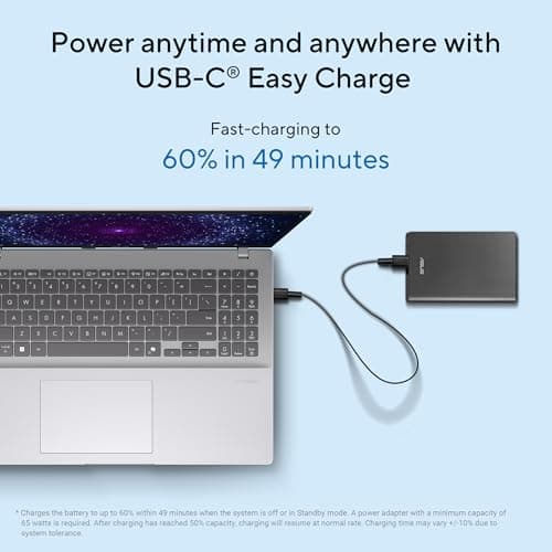 ASUS Vivobook 16, Smartchoice, Intel Core Ultra 5 Series 2, 16GB RAM, 512GB SSD, FHD+ 16", Windows 11, Office Home 2024, Silver, 1.88kg, X1607CA-MB142WS, Intel iGPU, M365 Basic (1Year), AI Laptop 6