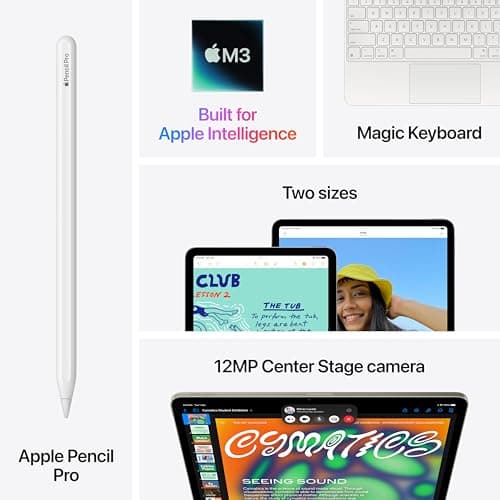 Apple iPad Air 11″ with M3 chip: Built for Apple Intelligence, Liquid Retina Display, 1TB, 12MP Front/Back Camera, Wi-Fi 6E, Touch ID, All-Day Battery Life — Starlight 5