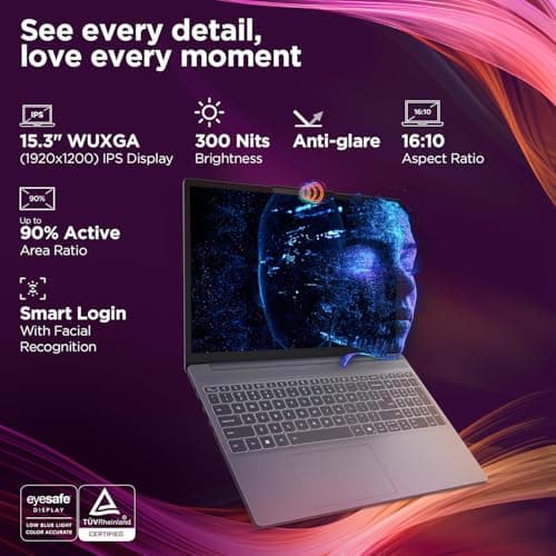 Lenovo IdeaPad Slim 3 13th Gen Intel Core i7 13620H, 16GB RAM, 512GB SSD, WUXGA IPS, 15.3"/38.8cm, Win 11, Office 2024, Top Metal Cover Grey, 1.6Kg, 83K100CJIN/S1IN, Backlit KB, Laptop 3
