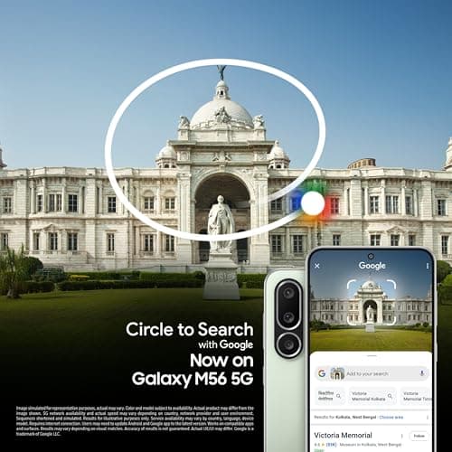 Samsung Galaxy M56 5G Mobile (Black, 8GB RAM, 128GB Storage)| Segment Slimmest | Gorilla Glass Victus+ | 10 Bit HDR Video | 50MP Camera | AI | Vapour Cooling Chamber | Lag-free Gaming| Without Charger 5