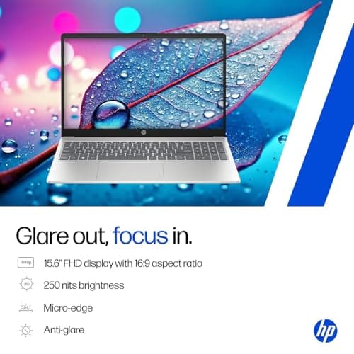 HP 15 (i5 14th Gen), Intel Core 5, 16GB RAM (Upgradeable), 512GB SSD, FHD, Anti-Glare, 15.6''/39.6cm, Win11, M365 Basic(1yr), Office24, Silver,1.59kg, fd0682tu, FHD Camera w/Shutter, Backlit Laptop 6