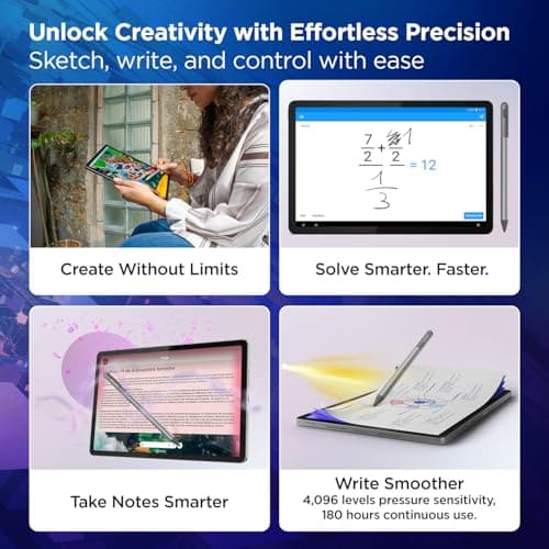 Lenovo Idea Tab Smartchoice with Pen|Wi-Fi| 11 Inch, 2.5K Display, 500 Nits Brightness| 8GB RAM + 256GB ROM (Expandable Up to 2TB) |Mediatek Dimensity 6300|Android 15|4-Speakers with Dolby Atmos, Grey 6
