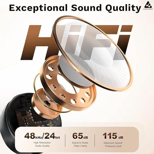 Audio Array Magnetic Wireless Mic with Charging Pouch 2026 Edition 24Bit/ 48Khz, iPhone/Android/iPad/Laptop, AI Noise Reduction, 50H Battery, 230ft Range for Recording, Vlogging | AM-W23 2