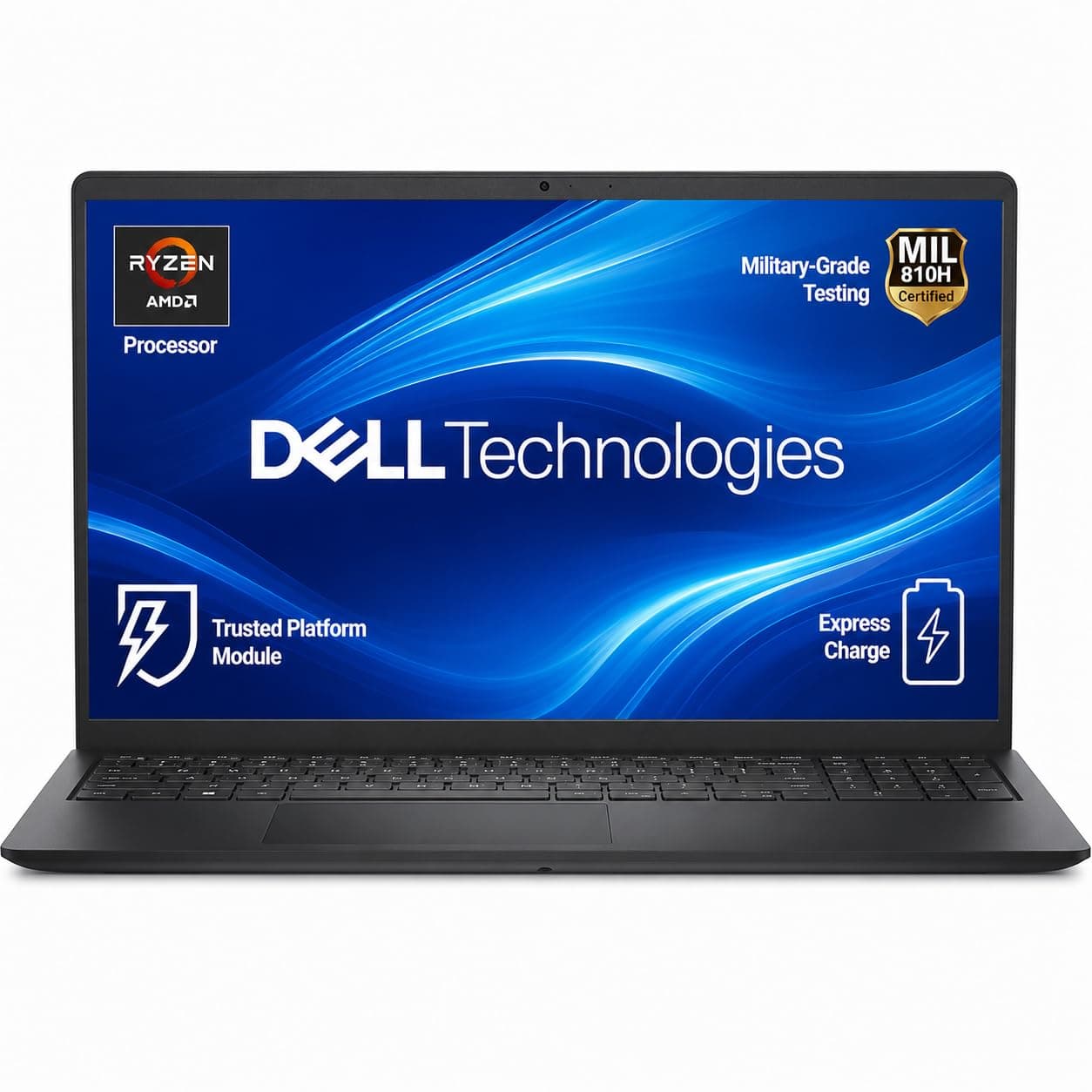 Dell 15 (Previously Inspiron), R5-7520U Processor, 8GB LPDDR5 RAM, 512GB SSD, FHD 15.6"/39.62 cm Display, Windows 11 Home, Carbon Black, 1.63kg, Standard Keyboard, 15 Month McAfee, Thin & Light Laptop 7