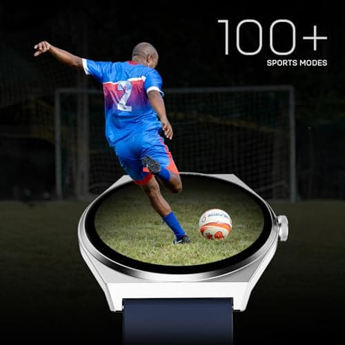 Fire-Boltt Phoenix Nova Smartwatch 1.43” Slim Super AMOLED Display, 466x466 Pixel Always-On Display, Bluetooth Calling, Health Tracker for Men & Women Classic Blue 2