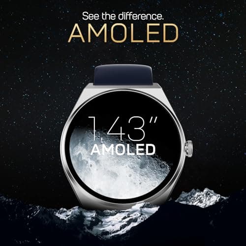 Fire-Boltt Phoenix Nova Smartwatch 1.43” Slim Super AMOLED Display, 466x466 Pixel Always-On Display, Bluetooth Calling, Health Tracker for Men & Women Classic Blue 5