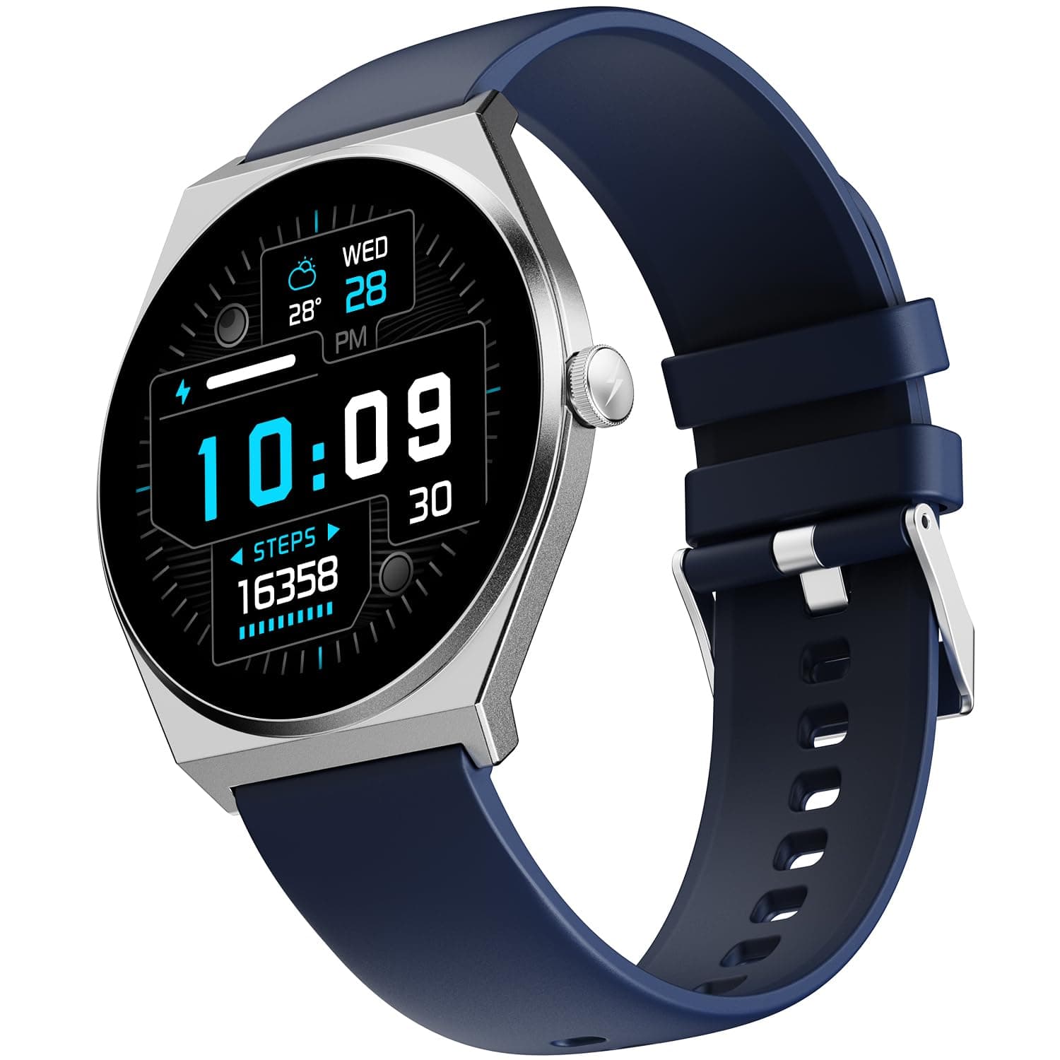Fire-Boltt Phoenix Nova Smartwatch 1.43” Slim Super AMOLED Display, 466x466 Pixel Always-On Display, Bluetooth Calling, Health Tracker for Men & Women Classic Blue 8
