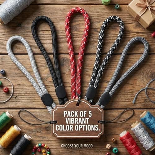 GadgetBite Multipurpose Hand Wrist Strap Lanyard Adjustable Nylon Wristlet Keychain for Mobile Phone Case Holder, Keys, Camera, ID Card & USB Flash Drive 3