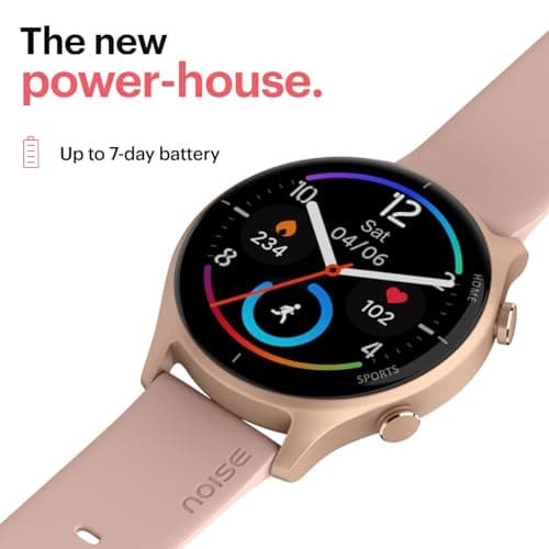 Noise Twist Round dial Smart Watch with Bluetooth Calling, 1.38" TFT Display, up-to 7 Days Battery, 100+ Watch Faces, IP68, Heart Rate Monitor, Sleep Tracking (Blush Beige) 6