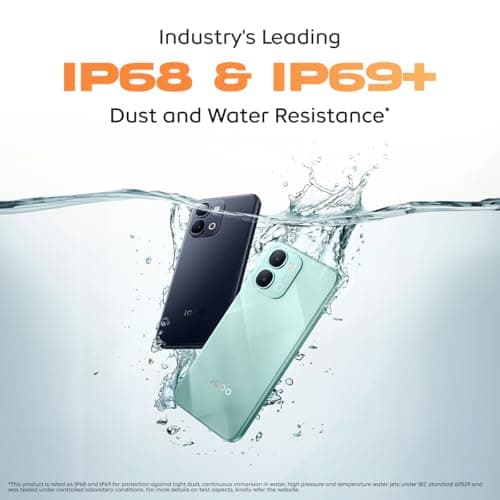 iQOO Z11x 5G (Titan Black, 6GB RAM, 128 GB Storage) | Dimensity 7400-Turbo Processor | 7200 mAh Battery | 4K Video Recording Front & Back | IP68 & IP69+ | Powered by OriginOS 6 5