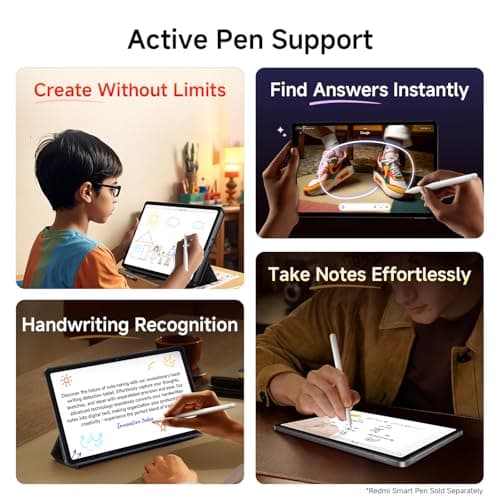 Redmi Pad 2 Wi-Fi, Active Pen Support, 27.94cm(11") Model, 2.5K Sharp & Clear Display, 8GB, 128GB, All Day & More 9000mAh Battery, AI-Enabled, Dolby Atmos, HyperOS 2, Graphite Grey 3