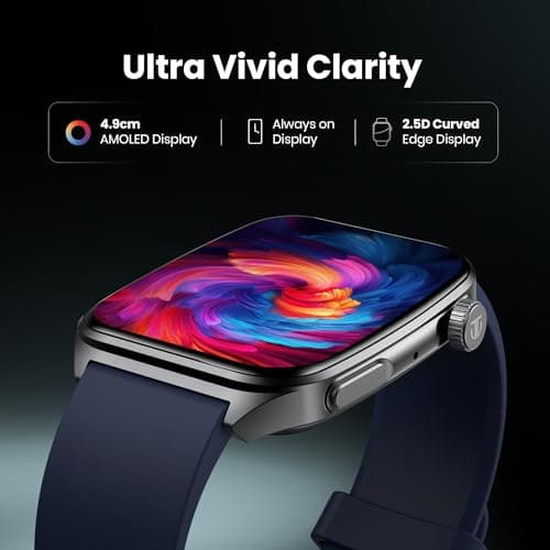 Titan Smart 4.0 Smartwatch with 1.93” AMOLED Display, Infinite AI Watch Faces, AI Voice assistant, Smart Hydration, Multiple Menu Styles, QR Hub​, 100+ Multisports, BT Calling, HRM, SpO2, Games - Blue 2
