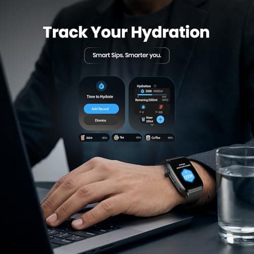 Titan Smart 4.0 Smartwatch with 1.93” AMOLED Display, Infinite AI Watch Faces, AI Voice assistant, Smart Hydration, Multiple Menu Styles, QR Hub​, 100+ Multisports, BT Calling, HRM, SpO2, Games - Blue 5