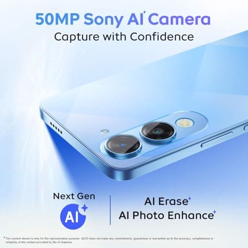 iQOO Z10 Lite 5G (Titanium Blue 2026, 4GB RAM, 64GB Storage) | Dimensity 6300 5G Processor | 50MP Sony AI Camera | 6000 mAh Battery | IP64 Rated & Military Grade Shock-Resistance* 5
