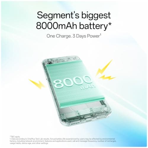 OnePlus N6 | 6GB+128GB | Midnight Green | Segment's Biggest 8000mAh Battery | Segment's Fastest 45W Charging | 60-Month Smoothness | Smooth 120Hz Display | 50MP Camera | Military-Grade Durability 6