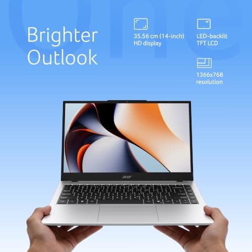 Acer Smartchoice Aspire One, AMD Ryzen 5-40,Office 2024 + M365 Basic, 8GB LPDDR5 RAM/ 512GB SSD, 14.0"/35.56cm WXGA Display, Win 11 Home, Pure Silver, 1.48KG, A114-43, Thin and Light Laptop 4