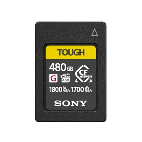 Sony CEA-G480T Professional CFexpress 4 Standard Type A Card 480GB, Read Speed upto1800 MB/s, Write Speed 1700MB/s, VPG400, 4K Video Compatible with Sony Alpha and FX Cameras.