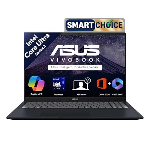 ASUS Vivobook 16 (2026),Smartchoice,Intel Core Ultra 5 325 (Series 3), Intel iGPU,16GB RAM,512GB SSD,FHD+, 16"(40 cm),Win11,M365 Basic(1Y),Office 24,Quiet Blue,1.88 kg,X1607AA-MB037WS, Copilot+ AI PC